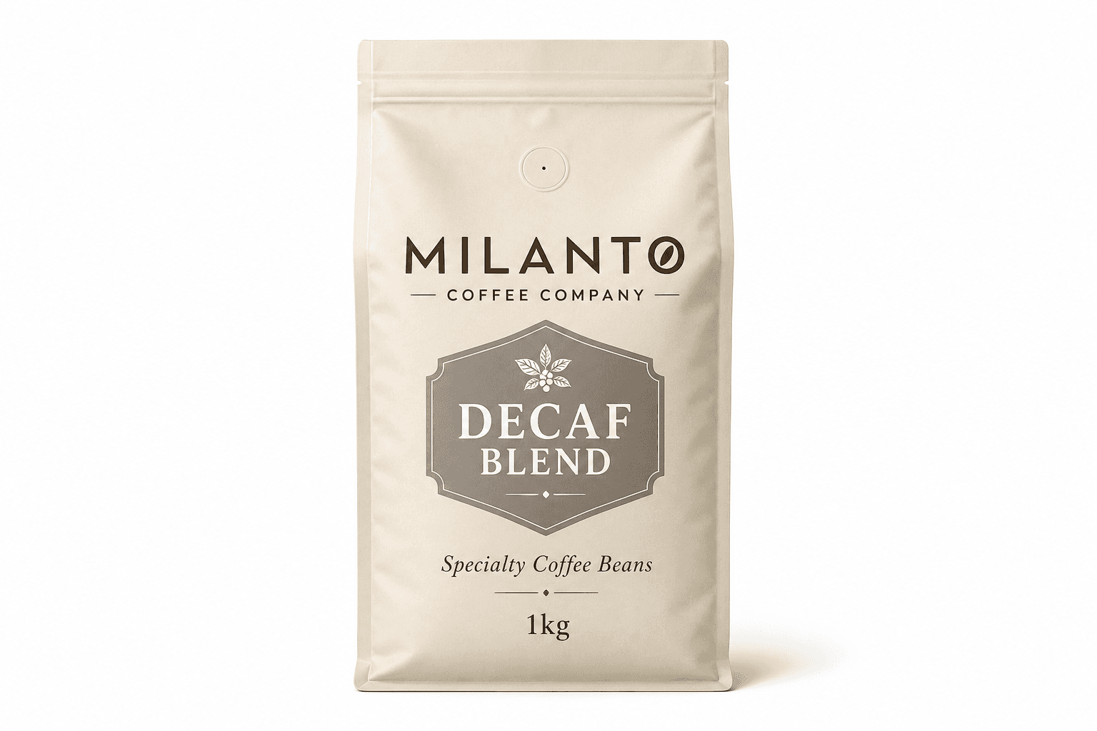 Milanto Coffee branded coffee bag